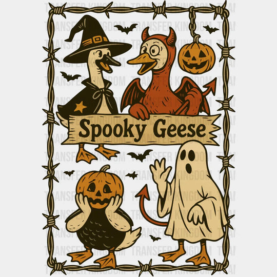Spooky Geese Halloween DTF Transfer