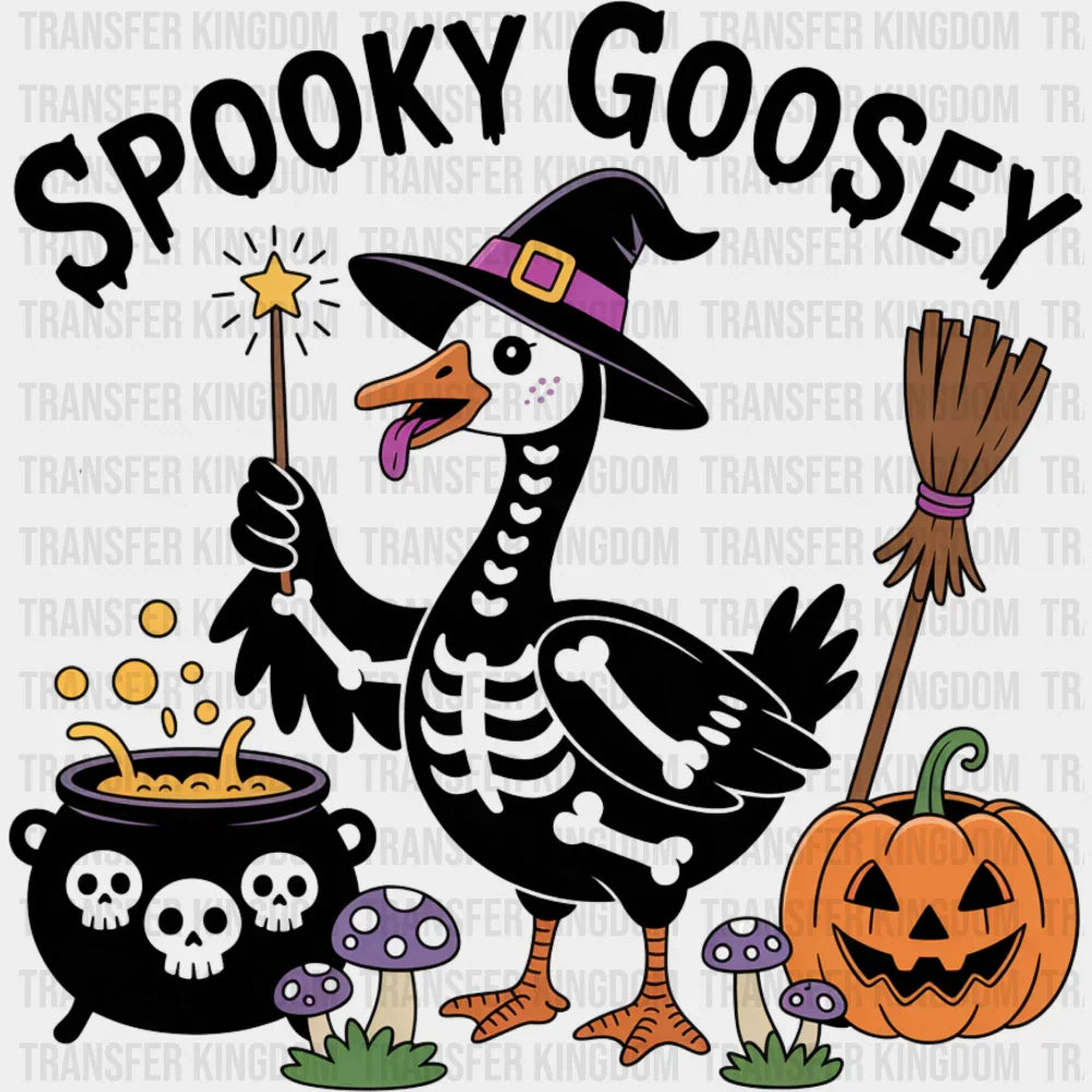 Spooky Goosey Purple Mushrooms Halloween DTF Transfer