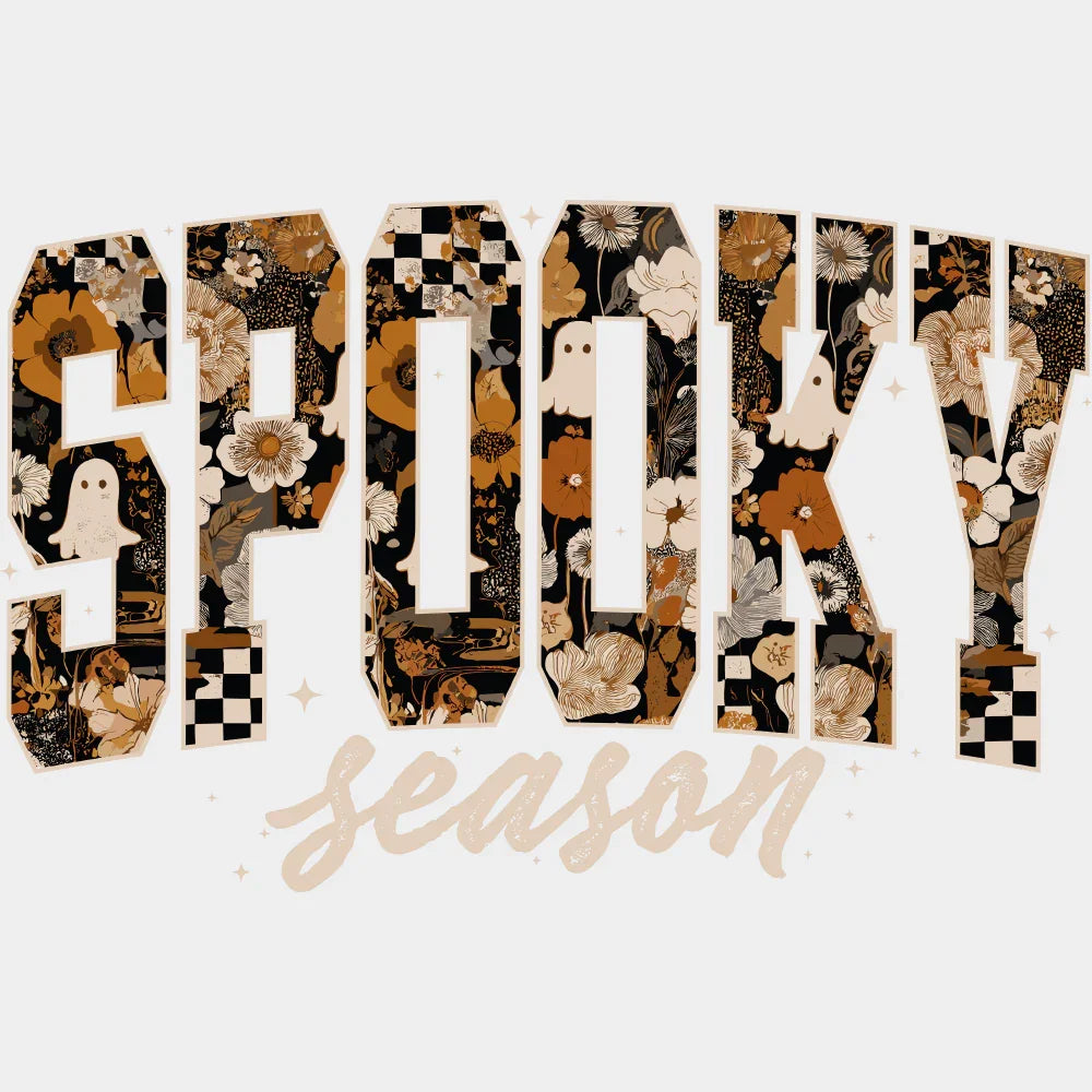 Spooky Season - Halloween DTF Transfer Adult Unisex - S & M (10’’) / Light Color Design (See Imaging)