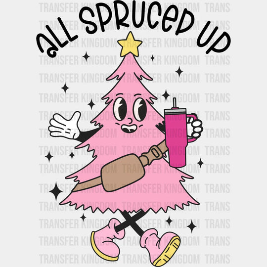 Spruced Up Christmas Design Dtf Heat Transfer Unisex - S & M ( 10 ) / Dark Color See Imaging