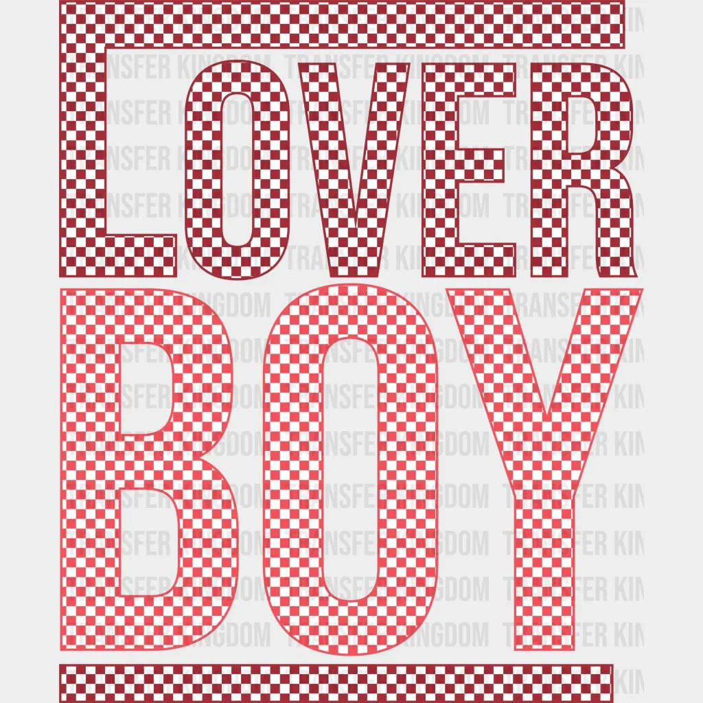 SQUARE RED LOVER BOY - DTF heat transfer - transfer-kingdom