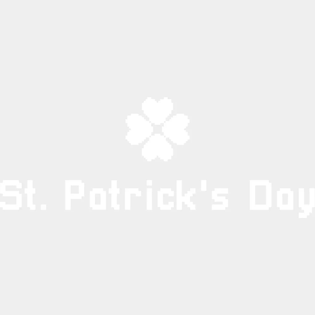 St. Patrick’s Day Black Green White - St. Patrick’s Day DTF Transfer Adult Unisex - S & M (10’’) / Light Color Design