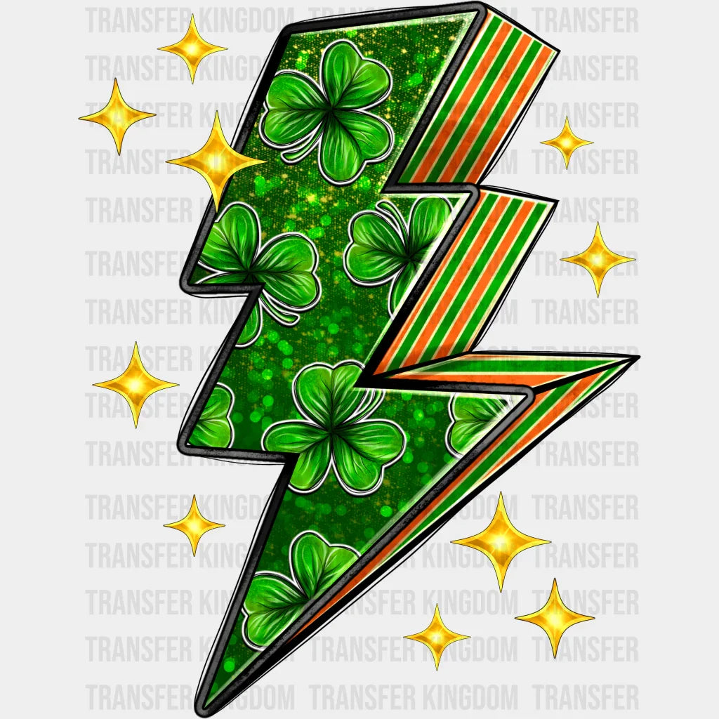 Lightning St. Patrick's Day Design - DTF heat transfer - Transfer Kingdom