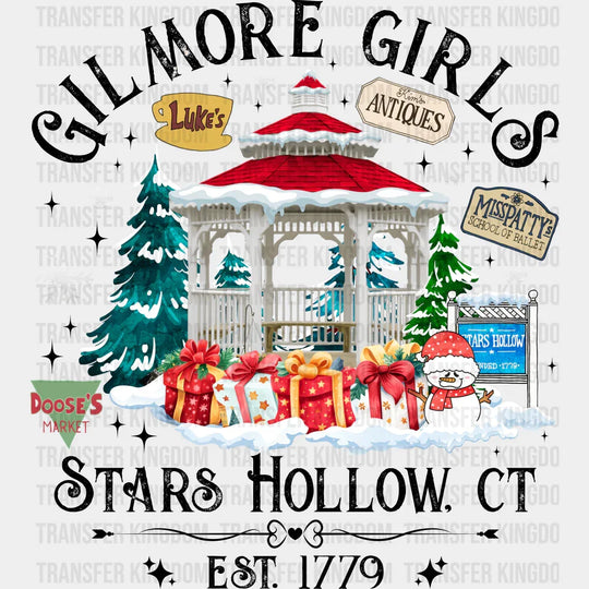 Stars Hollow Christmas DTF Transfer Adult Unisex S & M (10’’) / Dark Color Design (See Imaging)