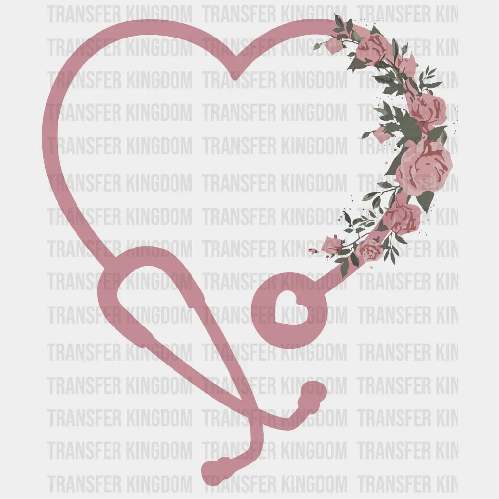 Stethoscope Heart Valentines Day Design - Dtf Heat Transfer