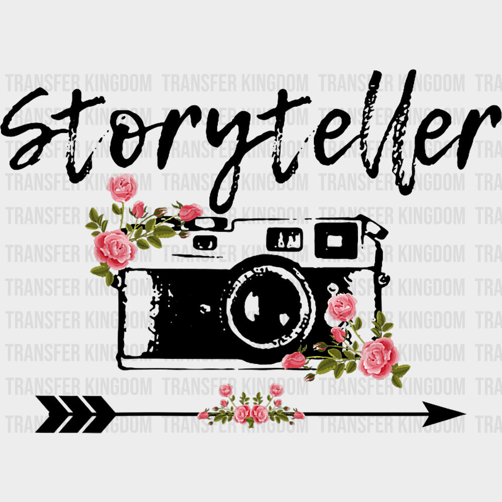 Storyteller Arrow & Pink Roses - Photography DTF Transfers Adult Unisex - S & M (10’’) / Dark Color Design (See Imaging)