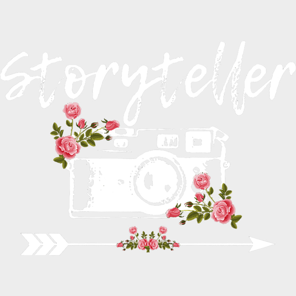 Storyteller Arrow & Pink Roses - Photography DTF Transfers Adult Unisex - S & M (10’’) / Light Color Design (See