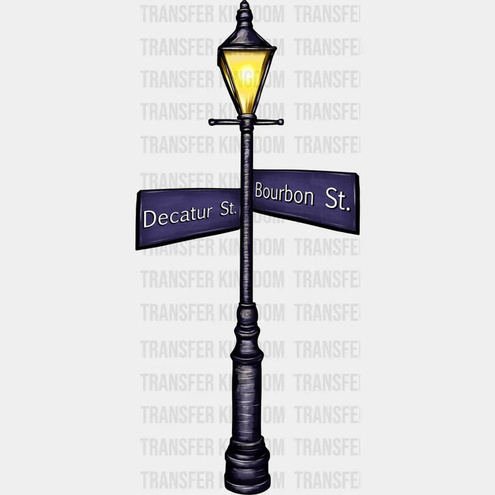 Street Light Mardi Gras Design- Mardi Gras DTF heat transfer