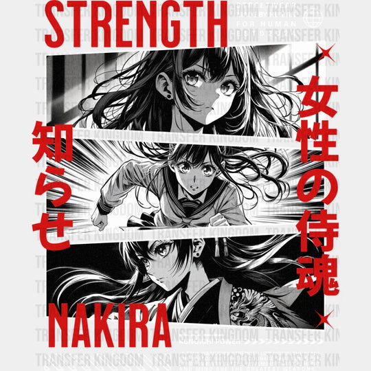 Strength Nakira - Anime Dtf Heat Transfer Unisex S & M (10’’) / Light Color Design See Imaging