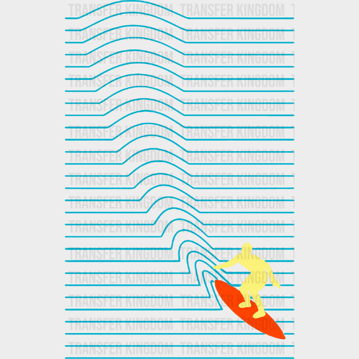 Stripes Wave - Surfing DTF Transfers
