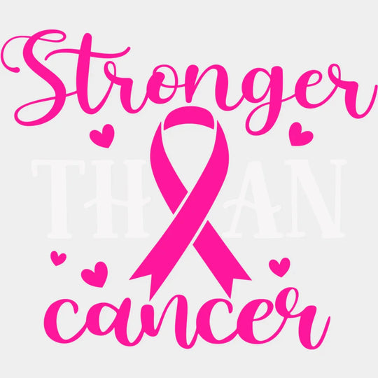 Stronger Than Cancer Support Design - Dtf Heat Transfer Unisex S & M ( 10 ) / Light Color See
