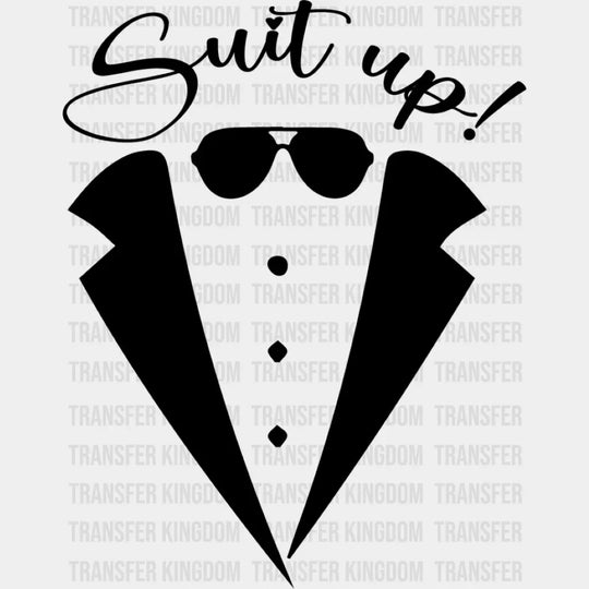 Suit Up Glasses Design - Bachelor Iron On Dtf Transfer Unisex S & M (10’’) / Dark Color See Imaging