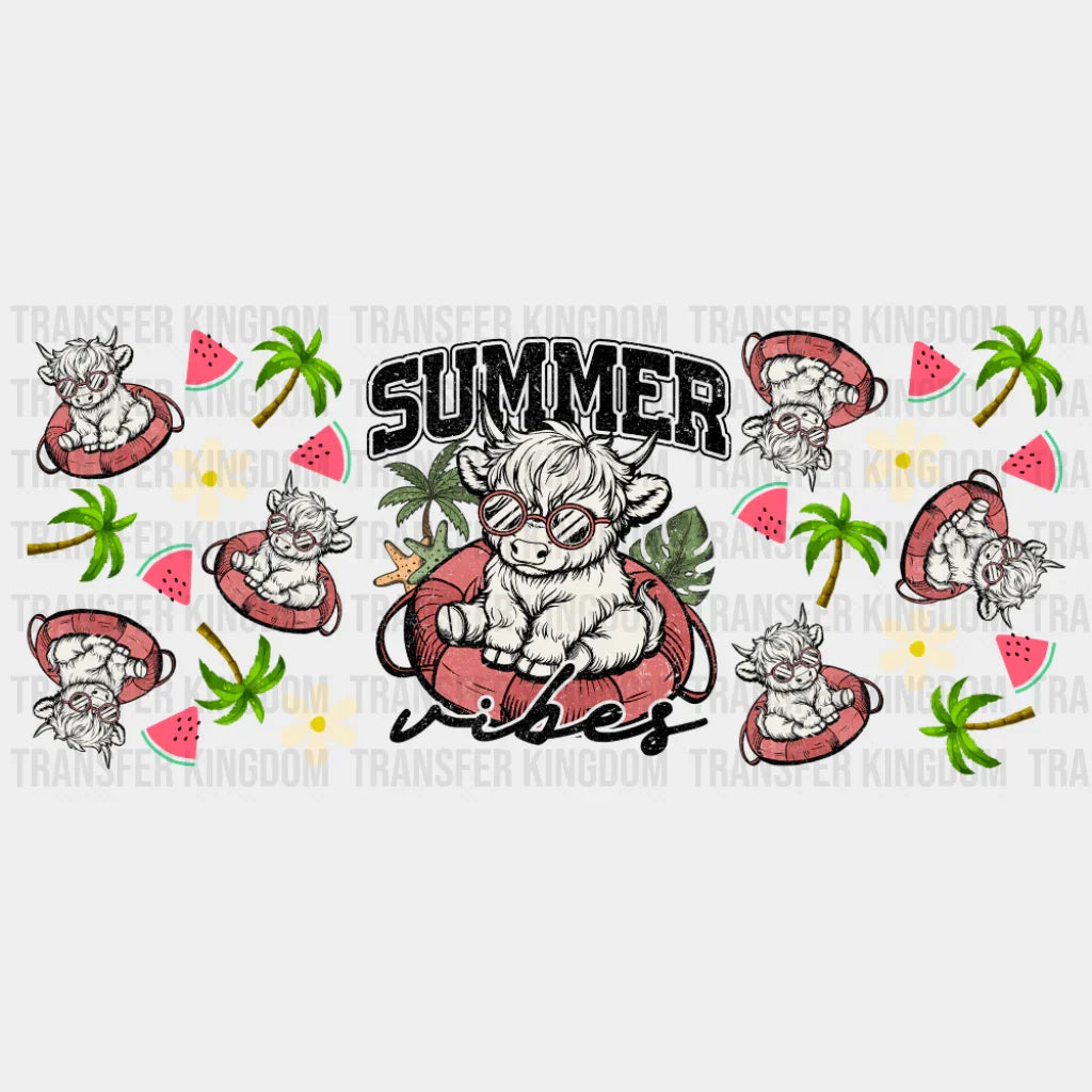 Summer Cool Calf - Summer Cup Wrap UV Sticker Permanent UV DTF Decal UVDTF