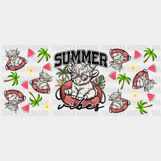 Summer Cool Calf - Summer Cup Wrap UV Sticker Permanent UV DTF Decal UVDTF