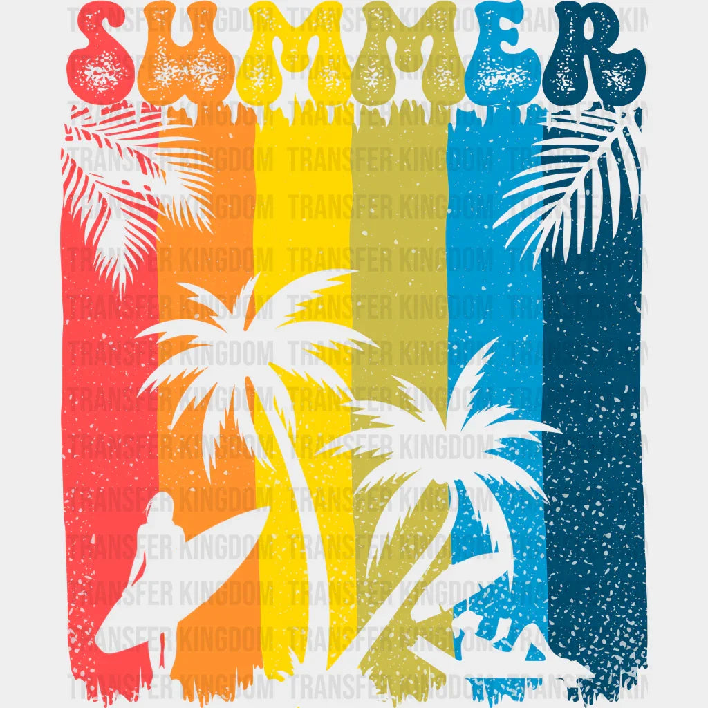 Summer Rainbow Dtf Transfer