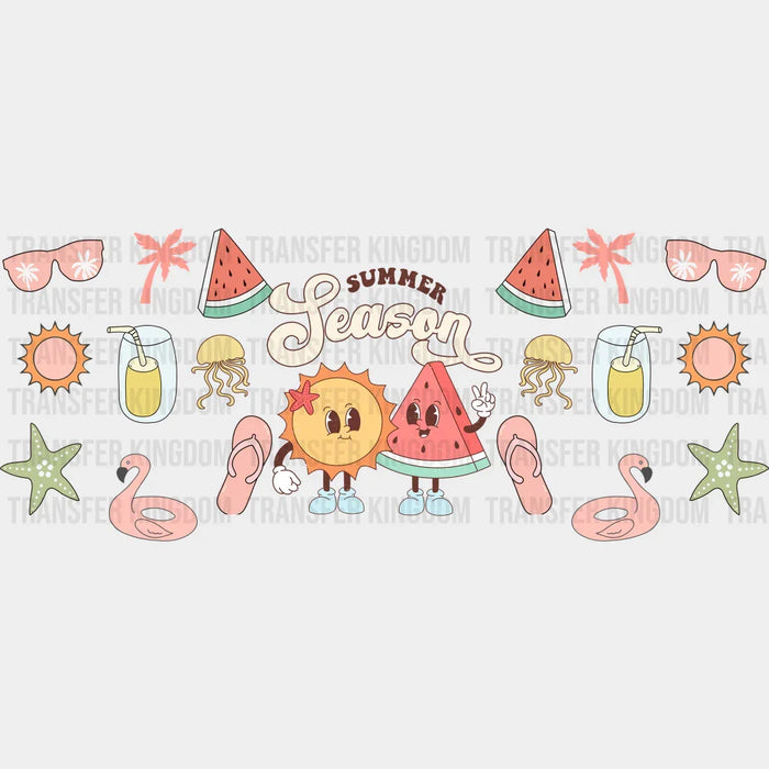 Summer Season Watermelon - Summer Cup Wrap UV Sticker Permanent UV DTF Decal