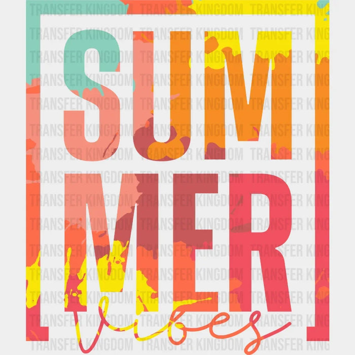 Summer Vibes Colors DTF Transfer