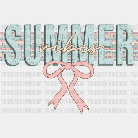 Summer Vibes - Summer Vibes DTF Transfer Adult Unisex - S & M (10’’) / Dark Color Design (See Imaging)