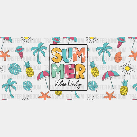 Summer Vibes Only - Summer Cup Wrap UV Sticker Permanent UV DTF Decal UVDTF