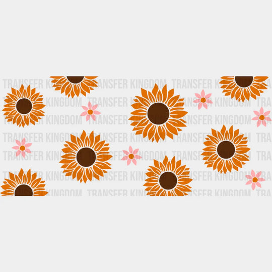 Sunflowers - Cats Cup Wrap UV Sticker Permanent UV DTF Decal UVDTF