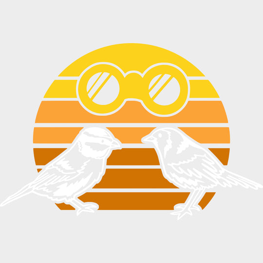 Sunglasses & Birds - Birds DTF Transfers transfer-kingdom Light Color Design (See Imaging)