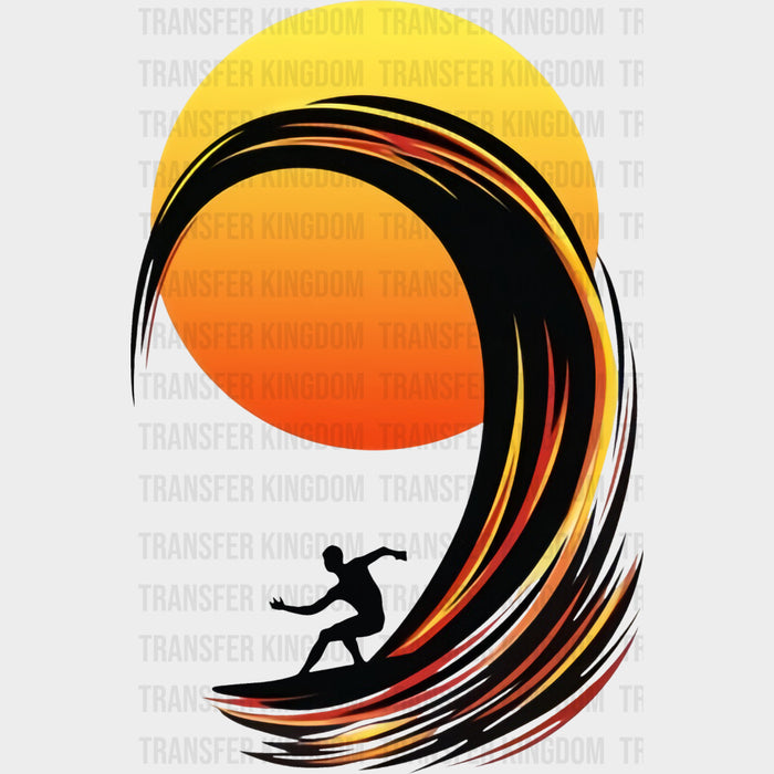 Sunset Surfing - Surfing DTF Transfers