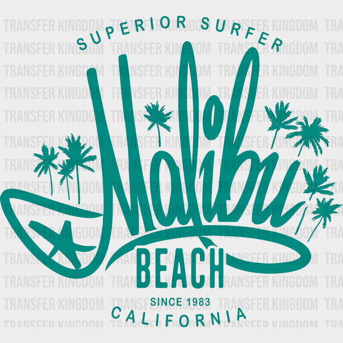Superior Surfer, Malibu Beach - Surfing DTF Transfers