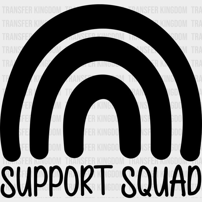 Support Squad, Black, White & Green - Lymphoma DTF Transfers