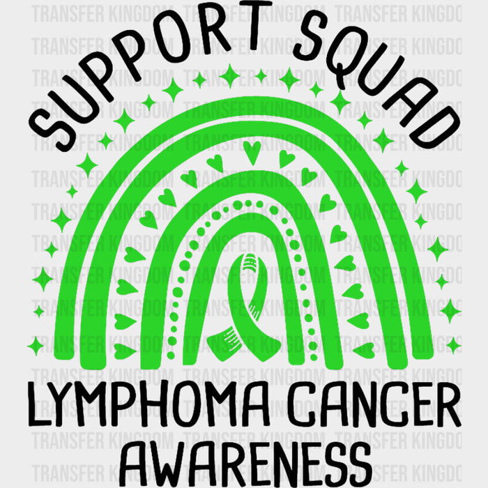 Support Squad, Dots Stars & Hearts Rainbow - Lymphoma DTF Transfers