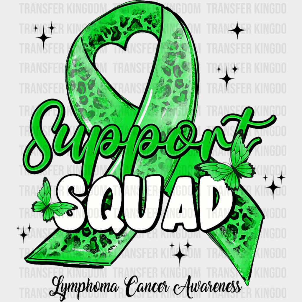 Support Squad, Leopard Print Ribbon - Lymphoma DTF Transfers transfer-kingdom Dark Color Design (See Imaging)