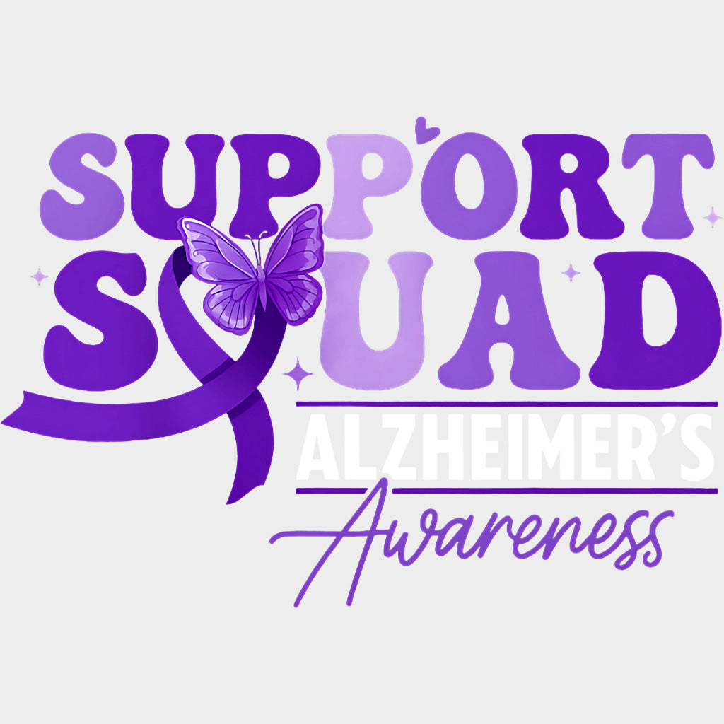 Support Squad Vintage Font - Alzheimer's Awareness DTF Transfer transfer-kingdom Light Color Design (See Imaging)