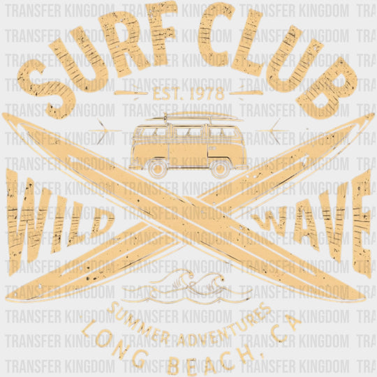 Surf Club, Wild Wave - Surfing DTF Transfers transfer-kingdom