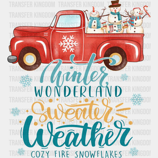 Sweater Weather Cozy Fire - Winter Iron On Dtf Transfer