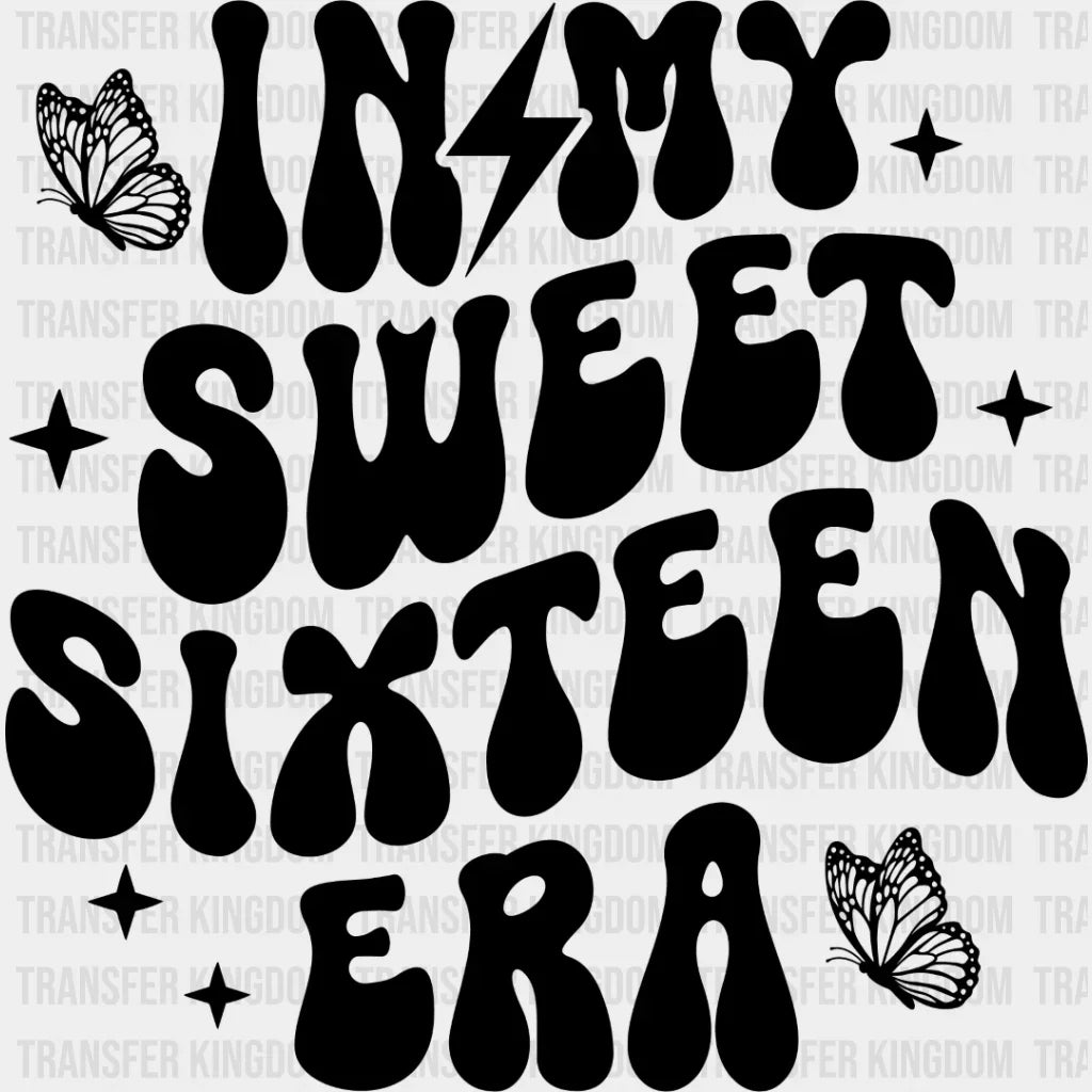 Sweet Sixteen Era - 16 Dtf Heat Transfer Unisex S & M (10’’) / Dark Color Design See Imaging