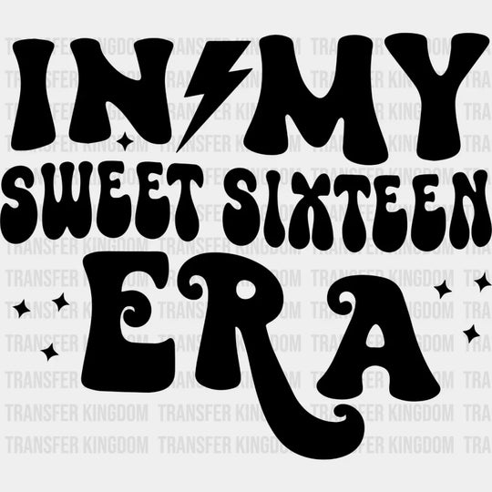 Sweet Sixteen Era Lightning - 16 Dtf Heat Transfer Unisex S & M (10’’) / Dark Color Design See