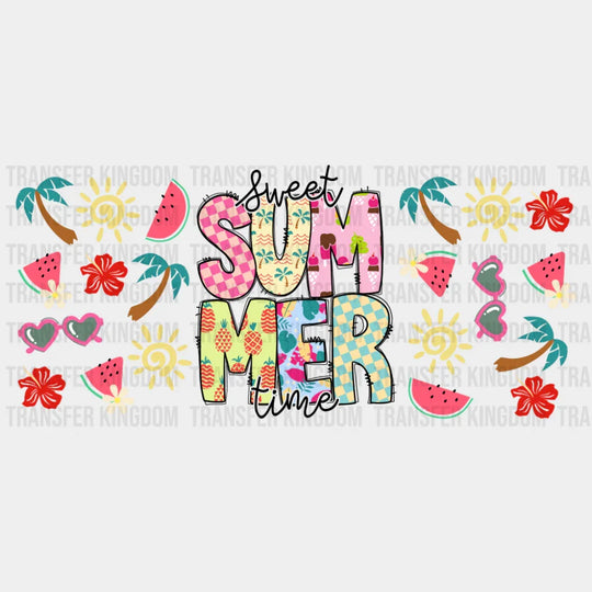 Sweet Summer Time - Summer Cup Wrap UV Sticker Permanent UV DTF Decal UVDTF