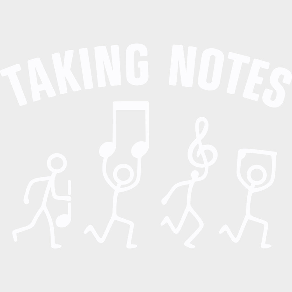Taking Notes - Music DTF Transfers transfer-kingdom Light Color Design (See Imaging)