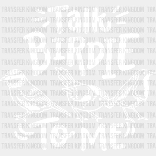 Talk Birdie To Me - Birds Iron On Dtf Transfer Unisex S & M (10’’) / Light Color Design See Imaging