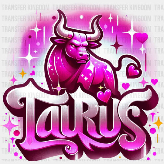 Taurus Blue And Pink - Zodiacs & Horoscopes Dtf Transfer Unisex S M (10’’) / Color Design See