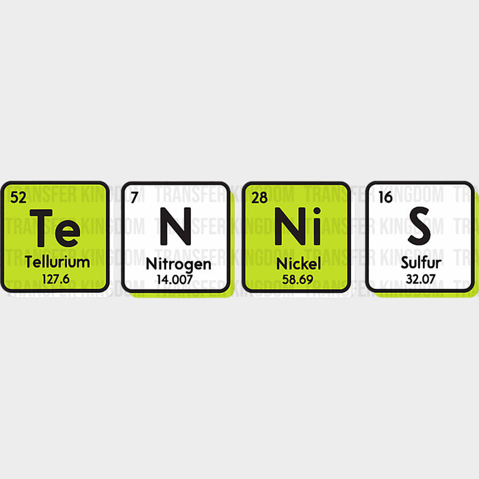Te N Ni S, Elements - Tennis DTF Transfers