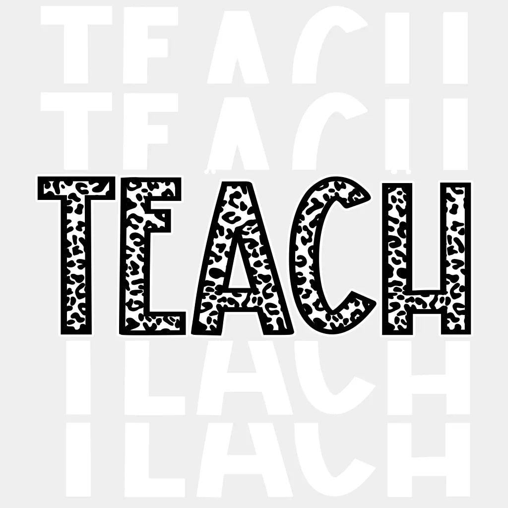Teach Teacher Design - Dtf Heat Transfer Unisex S & M ( 10 ) / Light Color See Imaging