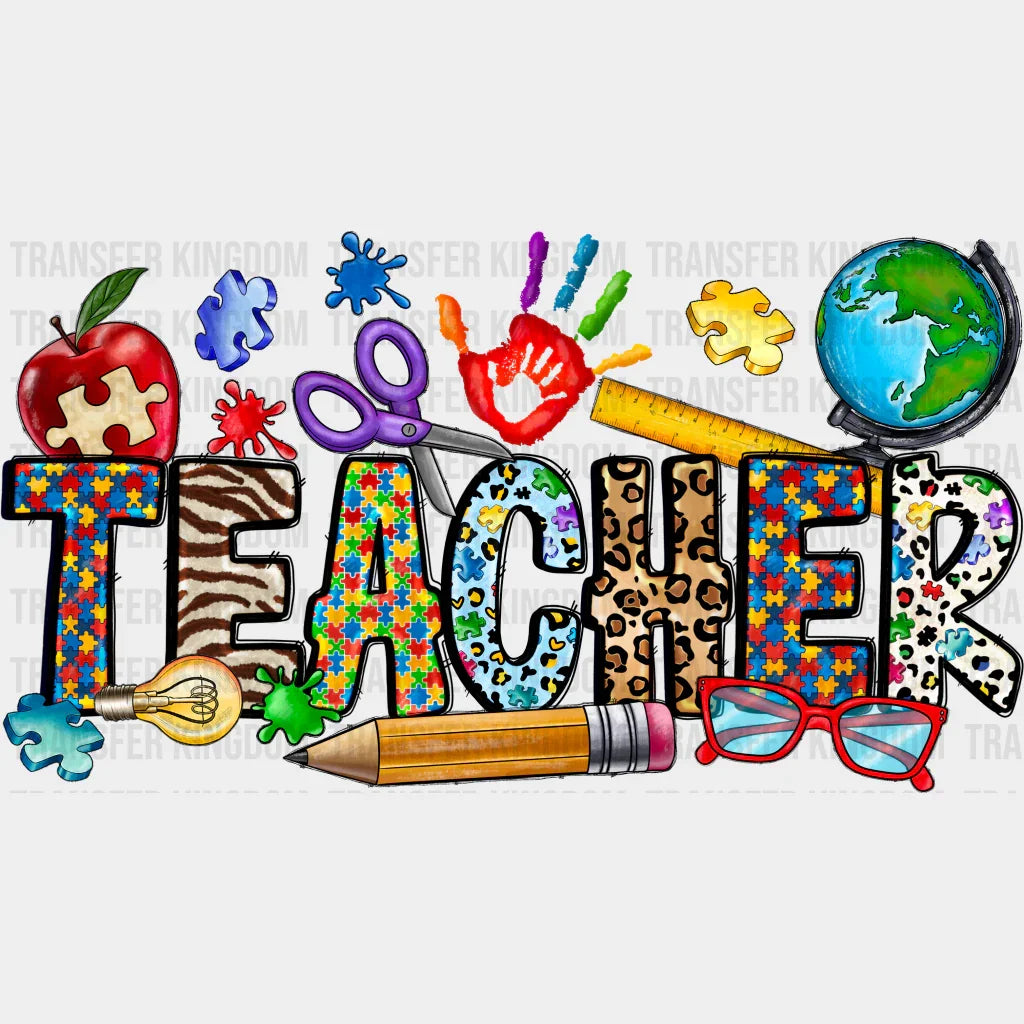 Teacher Design - Dtf Heat Transfer Unisex S & M (10’’) / Dark Color See Imaging