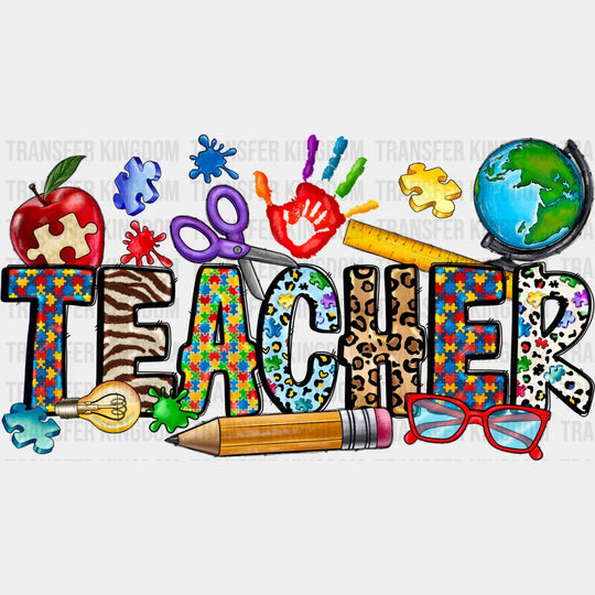 Teacher Design - Dtf Heat Transfer Unisex S & M (10’’) / Dark Color See Imaging