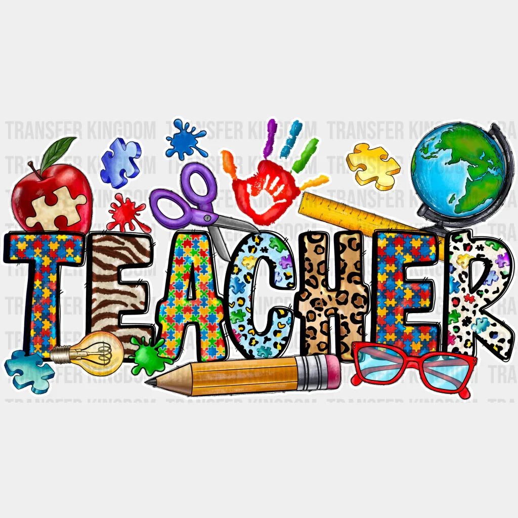 Teacher Design - Dtf Heat Transfer Unisex S & M (10’’) / Light Color See Imaging