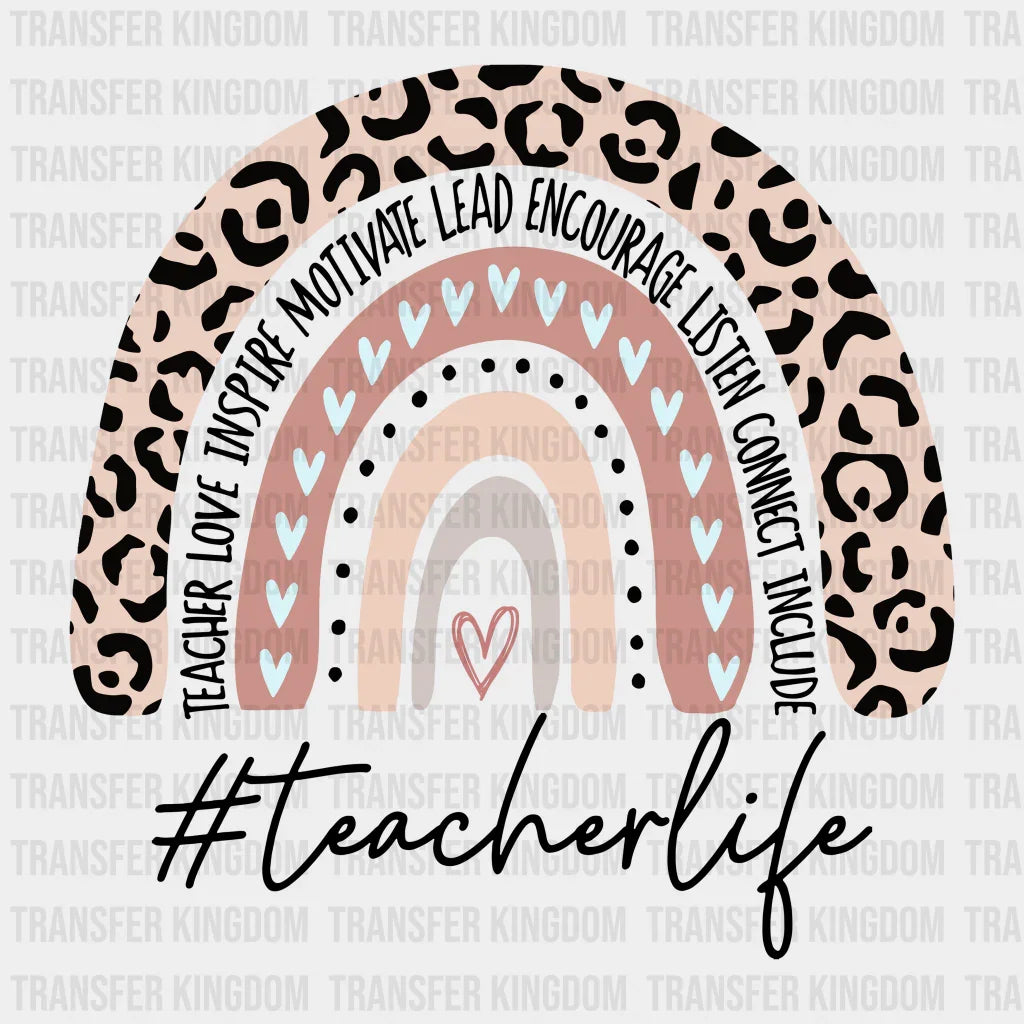 Teacher Love Inspire #teacherlife Design - Dtf Heat Transfer
