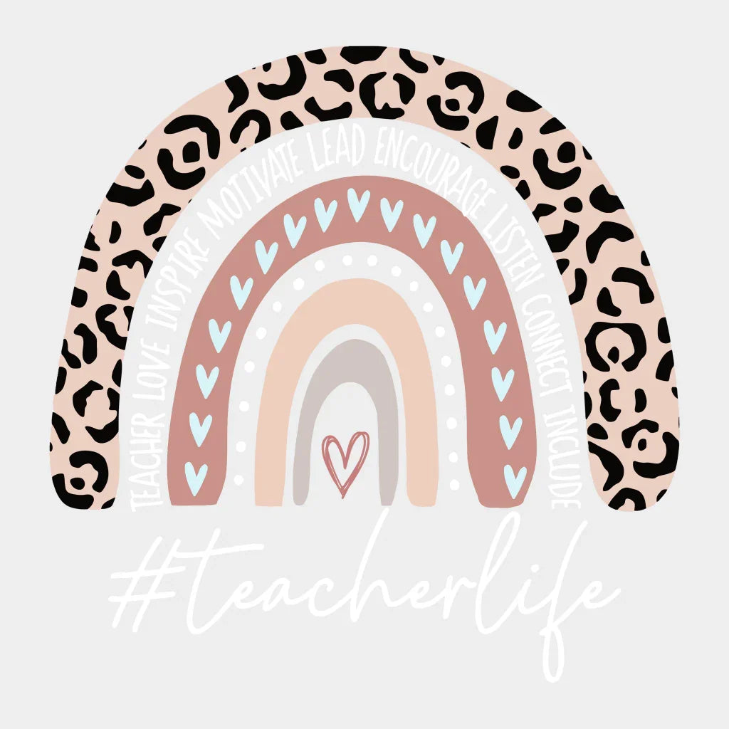 Teacher Love Inspire #teacherlife Design - Dtf Heat Transfer