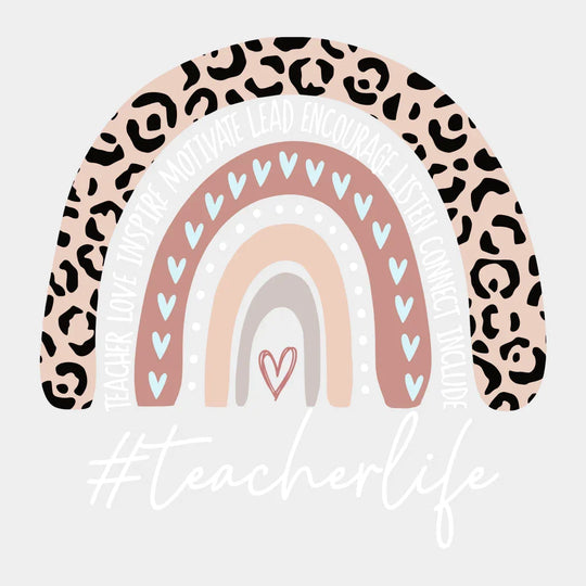 Teacher Love Inspire #teacherlife Design - Dtf Heat Transfer