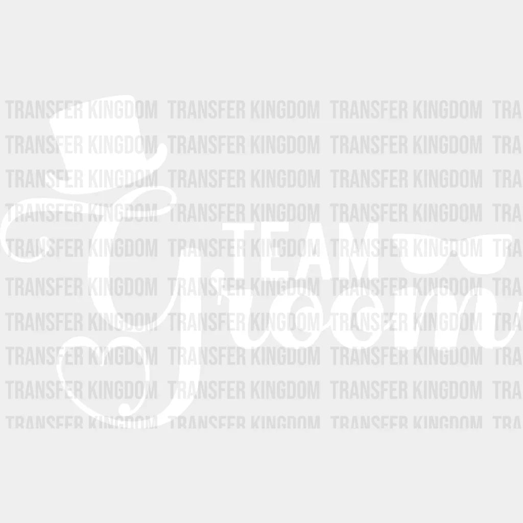Team Groom Hat And Glasses Design - Bachelor Iron On Dtf Transfer Unisex S & M (10’’) / Light
