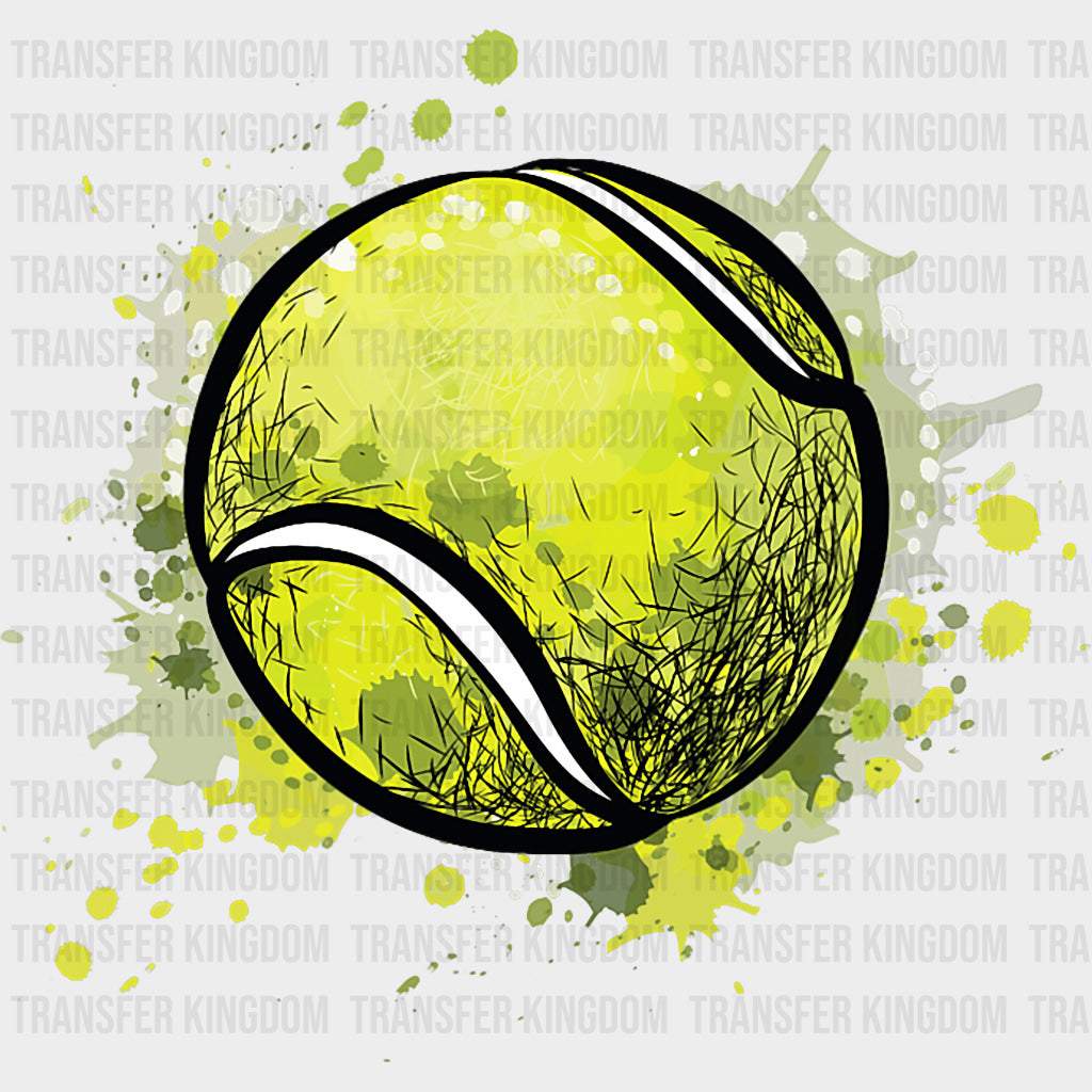 Tennis Ball Splash - Tennis DTF Transfers Adult Unisex - S & M (10’’) / Dark Color Design (See Imaging)
