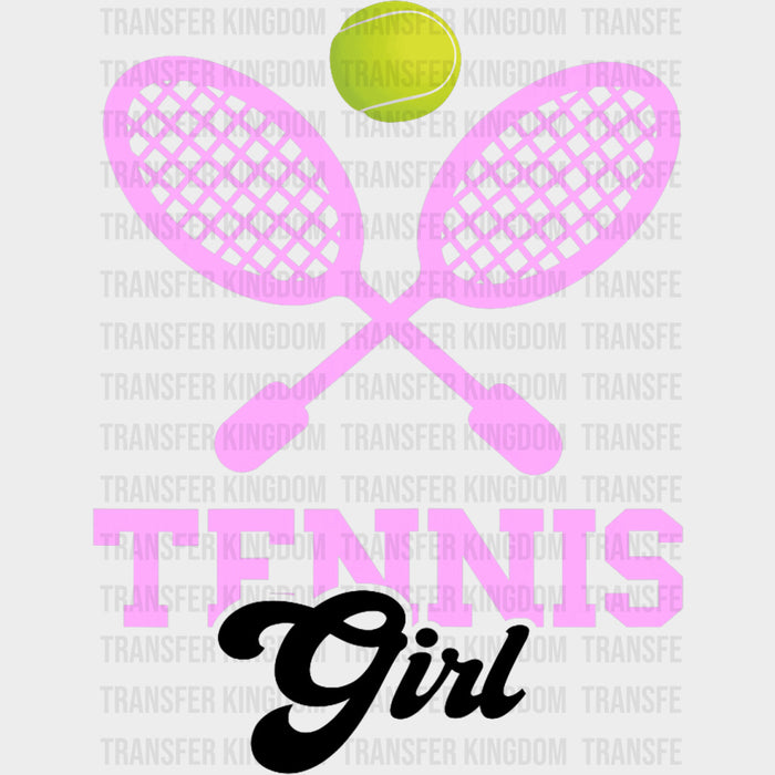 Tennis Girl, Pink Rackets - Tennis DTF Transfers
